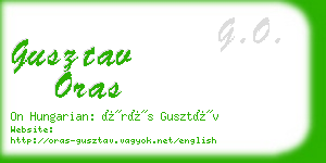 gusztav oras business card